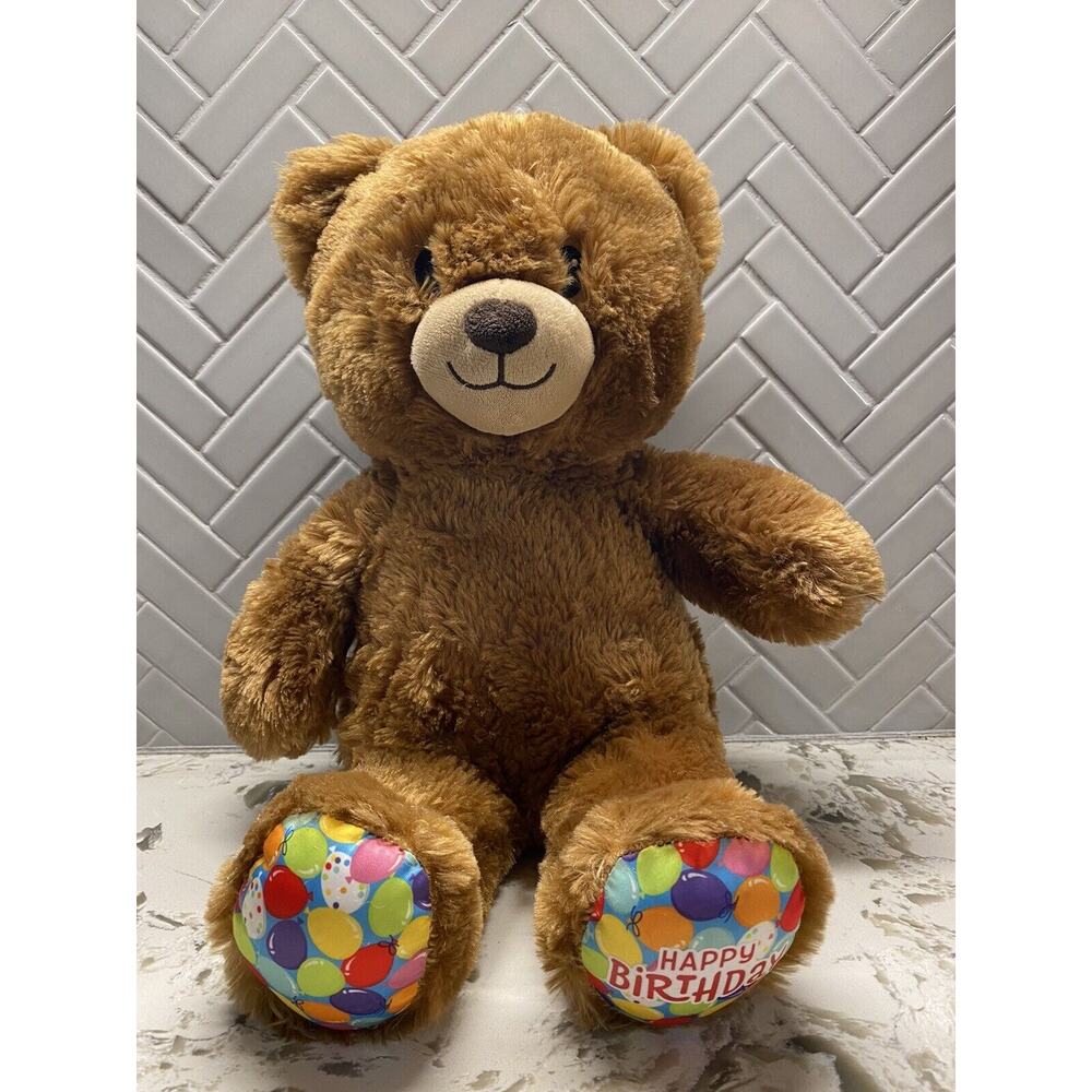 BUILD A BEAR BAB Plush Brown Bear HAPPY BIRTHDAY 15” Child Laughter Voice Box - Picture 1 of 5